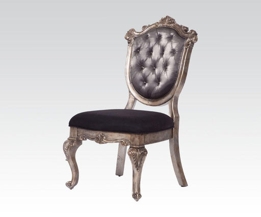 Acme Chantelle Button Tufted Back Seat Dining Side Chair (Set of 2) in Antique Platinum 60542 - Home Furniture And More (Brentwood, MD)