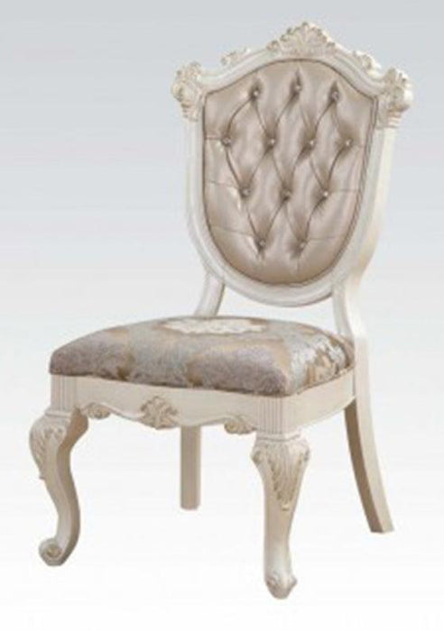 Acme Chantelle Side Chair in Rose Gold and Pearl White (Set of 2) 63542 - Home Furniture And More (Brentwood, MD)