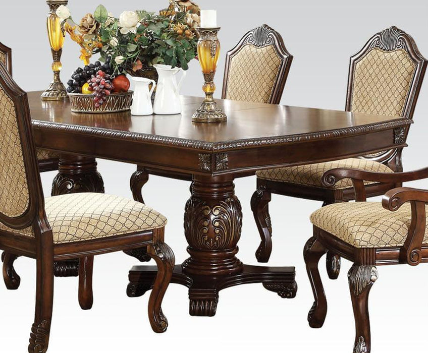 Acme Chateau de Ville Double Pedestal Dining Table in Espresso 64075 - Home Furniture And More (Brentwood, MD)