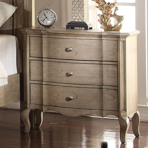 Acme Chelmsford 3-Drawer Nightstand in Antique Taupe 26053 - Home Furniture And More (Brentwood, MD)