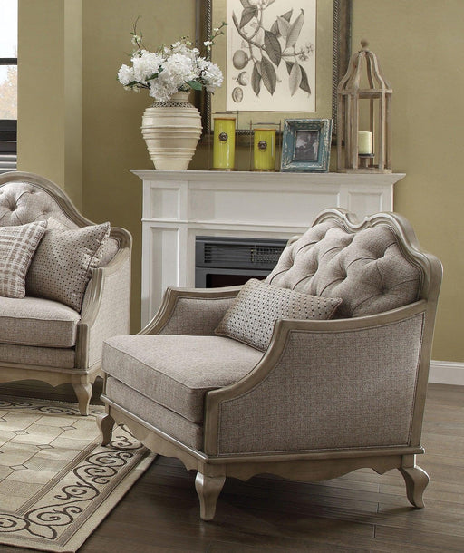 Acme Chelmsford Chair in Beige 56052 - Home Furniture And More (Brentwood, MD)