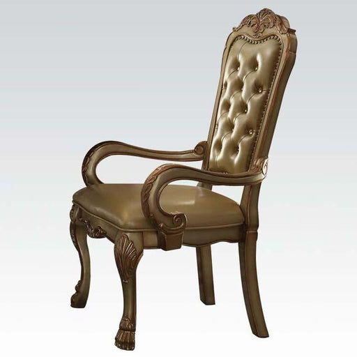 Acme Dresden Arm Chair in Gold Patina (Set of 2) 63154 - Home Furniture And More (Brentwood, MD)