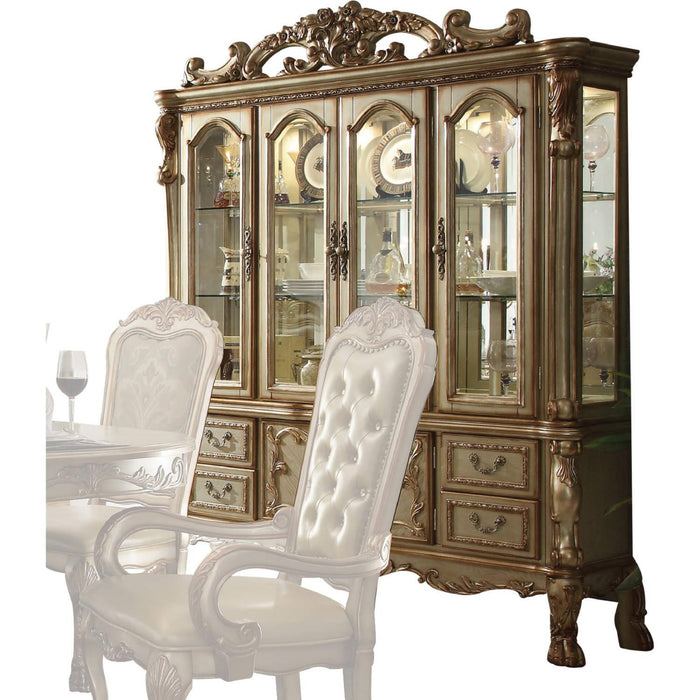 Acme Dresden Buffet w/ Hutch in Gold Patina 63155 - Home Furniture And More (Brentwood, MD)