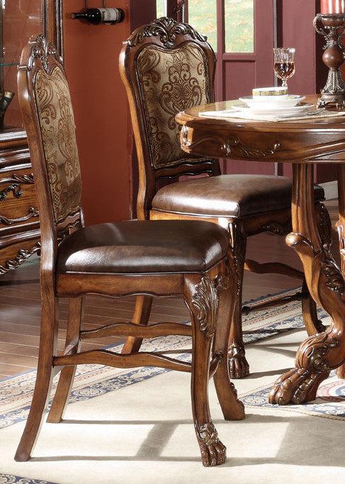 Acme Dresden Counter Height Dining Chairs in Brown Cherry Oak 12162 (Set of 2) - Home Furniture And More (Brentwood, MD)