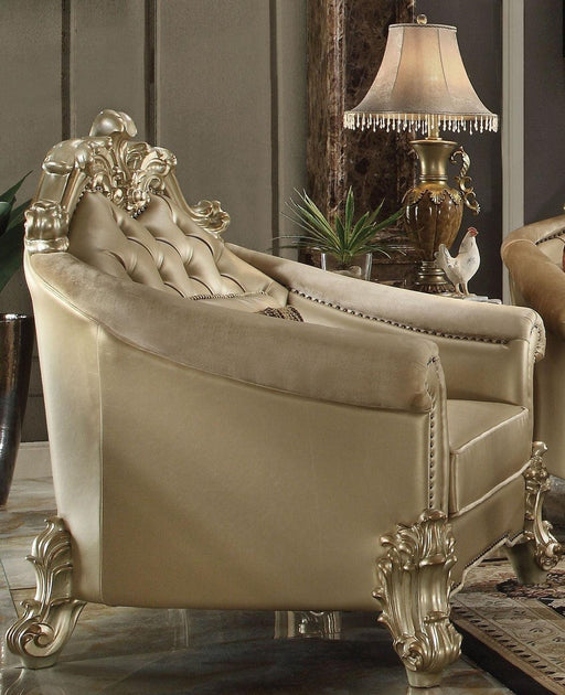 Acme Dresden Living Room Chair in Gold Patina 53122 - Home Furniture And More (Brentwood, MD)