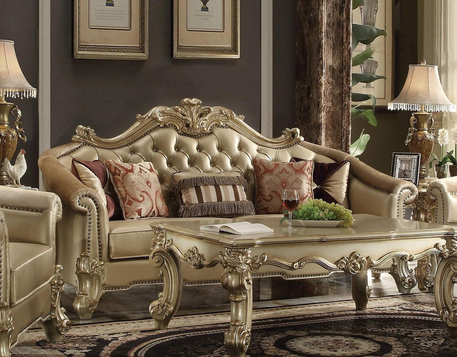 Acme Dresden Sofa in Gold Patina 53120 - Home Furniture And More (Brentwood, MD)