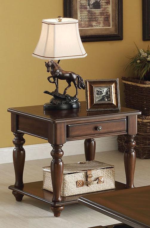 Acme Farrel End Table in Walnut 82746 - Home Furniture And More (Brentwood, MD)