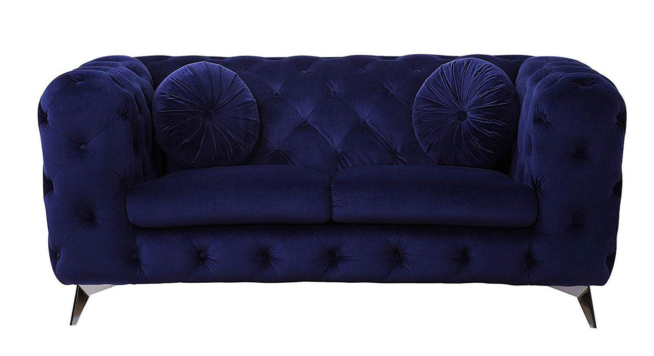 Acme Furniture Atronia Loveseat in Blue 54901 - Home Furniture And More (Brentwood, MD)