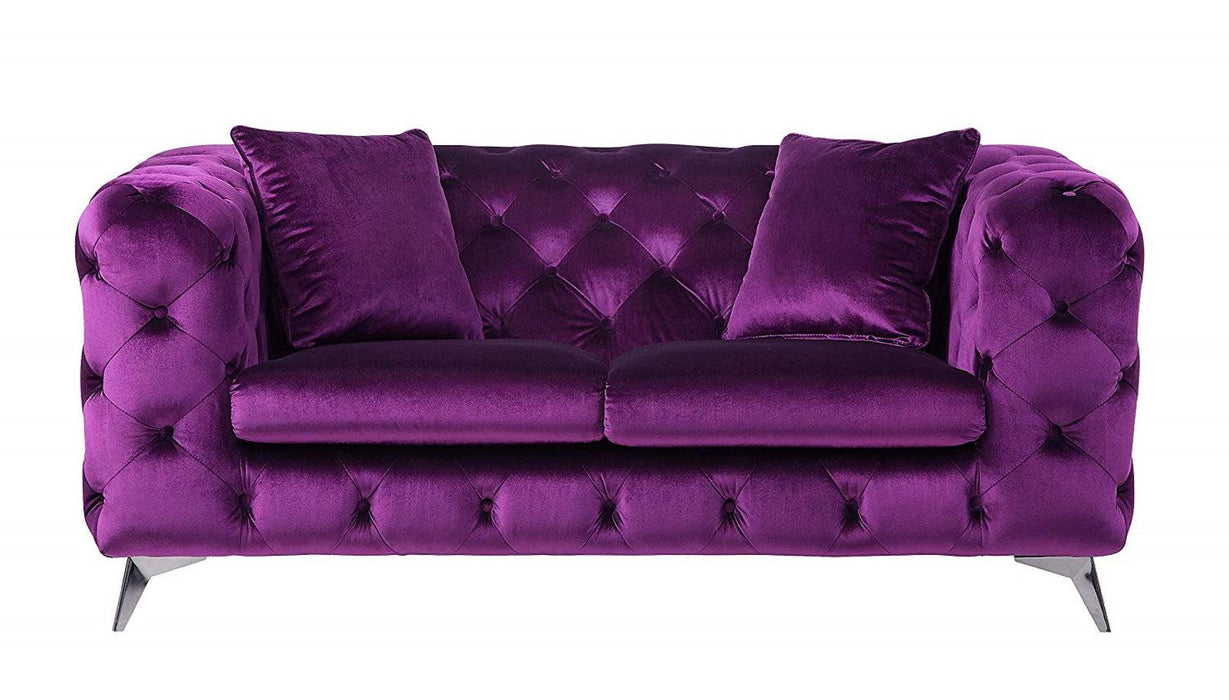 Acme Furniture Atronia Loveseat in Purple 54906 - Home Furniture And More (Brentwood, MD)