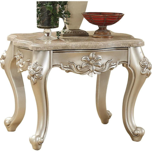 Acme Furniture Bently End Table in Marble/Champagne 81667 - Home Furniture And More (Brentwood, MD)