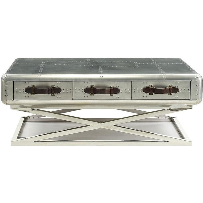Acme Furniture Brancaster Coffee Table in Aluminum 83555 - Home Furniture And More (Brentwood, MD)