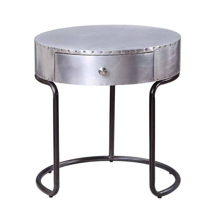 Acme Furniture Brancaster End Table in Aluminum 84882 - Home Furniture And More (Brentwood, MD)