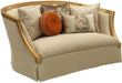 Acme Furniture Daesha Loveseat in Tan Flannel & Antique Gold 50836 - Home Furniture And More (Brentwood, MD)
