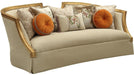 Acme Furniture Daesha Sofa in Tan Flannel & Antique Gold 50835 - Home Furniture And More (Brentwood, MD)