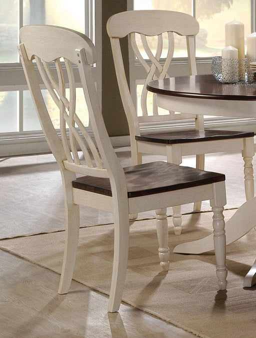 Acme Furniture Dylan Side Chair in Buttermilk and Oak (Set of 2) 70333 - Home Furniture And More (Brentwood, MD)