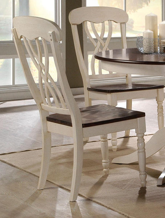 Acme Furniture Dylan Side Chair in Buttermilk and Oak (Set of 2) 70333 - Home Furniture And More (Brentwood, MD)