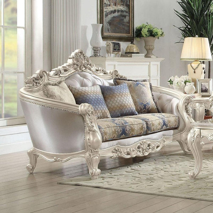 Acme Furniture Gorsedd Loveseat in Antique White 52441 - Home Furniture And More (Brentwood, MD)