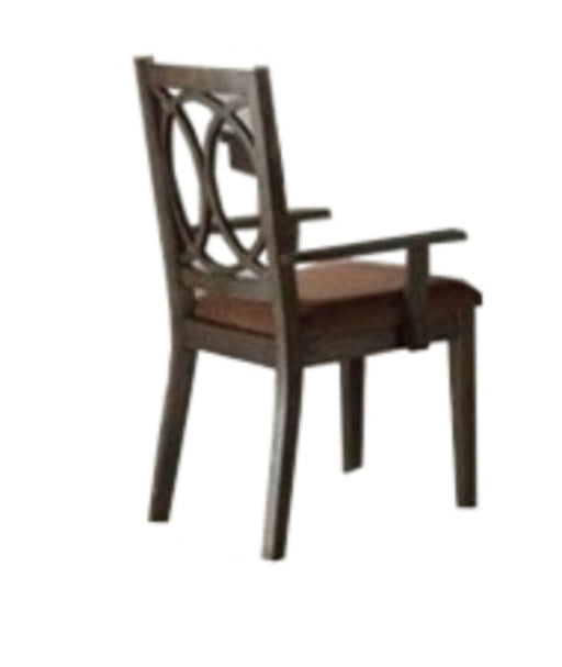 Acme Furniture Jameson Arm Chair (Set of 2) in Brown Fabric & Espresso 62319 - Home Furniture And More (Brentwood, MD)