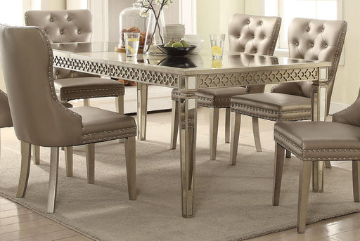 Acme Furniture Kacela Dining Table in Mirror and Champagne 72155 - Home Furniture And More (Brentwood, MD)