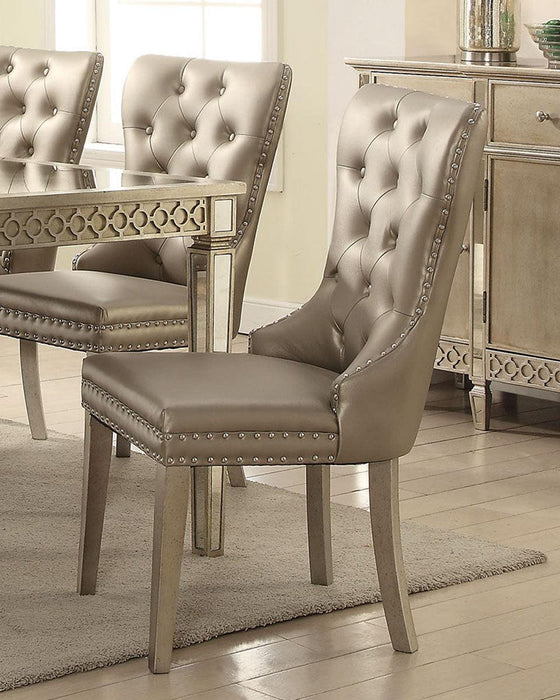 Acme Furniture Kacela Side Chair in Champagne (Set of 2) 72157 - Home Furniture And More (Brentwood, MD)