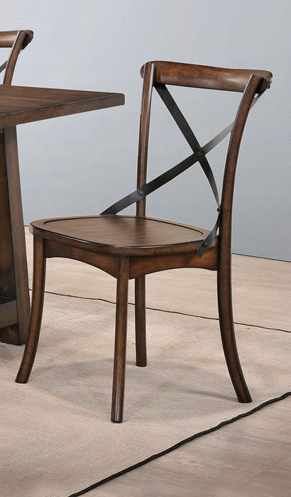 Acme Furniture Kaelyn Side Chair in Dark Oak and Black (Set of 2) 73032 - Home Furniture And More (Brentwood, MD)