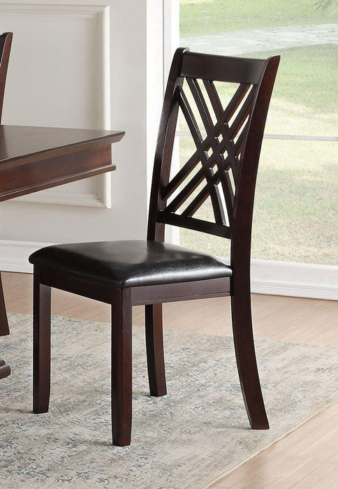 Acme Furniture Katrien Side Chair in Black and Espresso (Set of 2) 71857 - Home Furniture And More (Brentwood, MD)