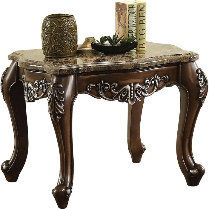 Acme Furniture Latisha End Table in Marble/Antique Oak 82147 - Home Furniture And More (Brentwood, MD)
