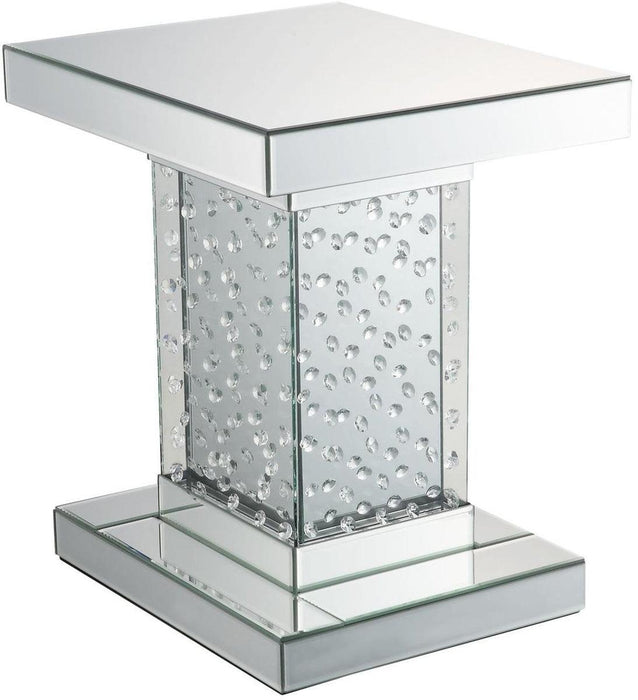 Acme Furniture Nysa End Table in Mirrored & Faux Crystals 80284 - Home Furniture And More (Brentwood, MD)