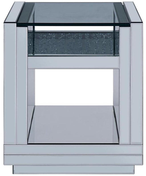 Acme Furniture Nysa End Table in Mirrored & Faux Crystals 81472 - Home Furniture And More (Brentwood, MD)