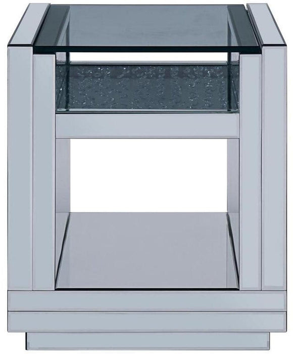 Acme Furniture Nysa End Table in Mirrored & Faux Crystals 81472 - Home Furniture And More (Brentwood, MD)