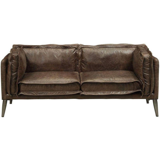 Acme Furniture Porchester Loveseat in Distress Chocolate 52481 - Home Furniture And More (Brentwood, MD)