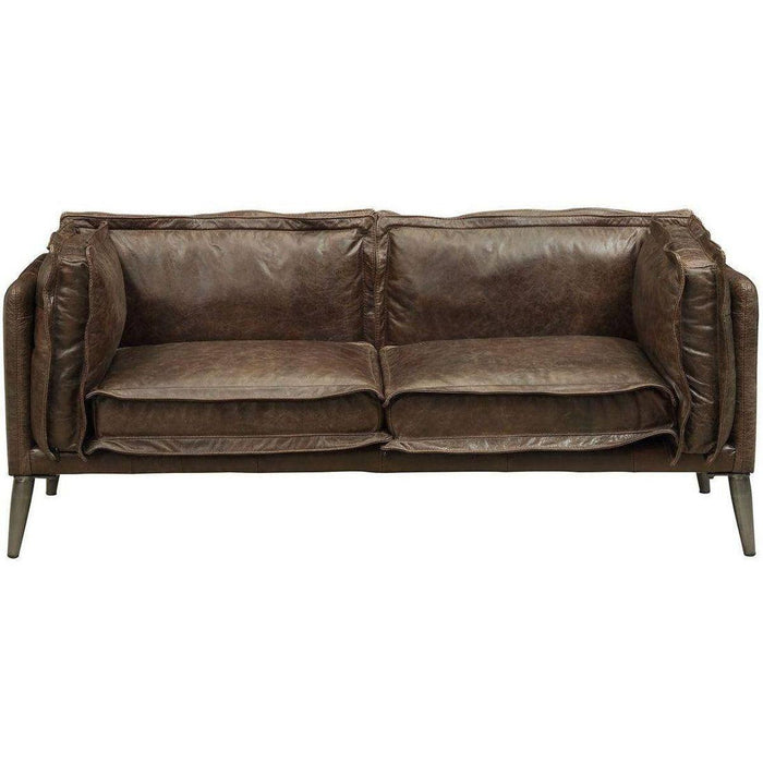 Acme Furniture Porchester Loveseat in Distress Chocolate 52481 - Home Furniture And More (Brentwood, MD)