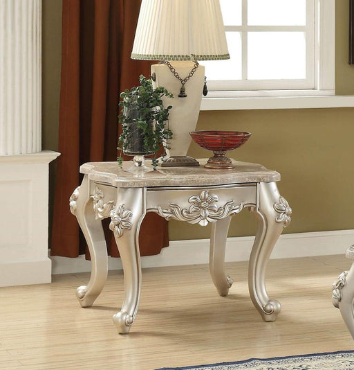 Acme Furniture Ranita End Table with Marble Top in Champagne 81042 - Home Furniture And More (Brentwood, MD)