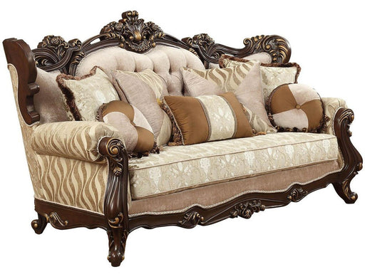 Acme Furniture Shalisa Sofa with 7 Pillows in Walnut 51050 - Home Furniture And More (Brentwood, MD)