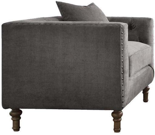 Acme Furniture Sidonia Arm Chair in Gray Velvet 53582 - Home Furniture And More (Brentwood, MD)