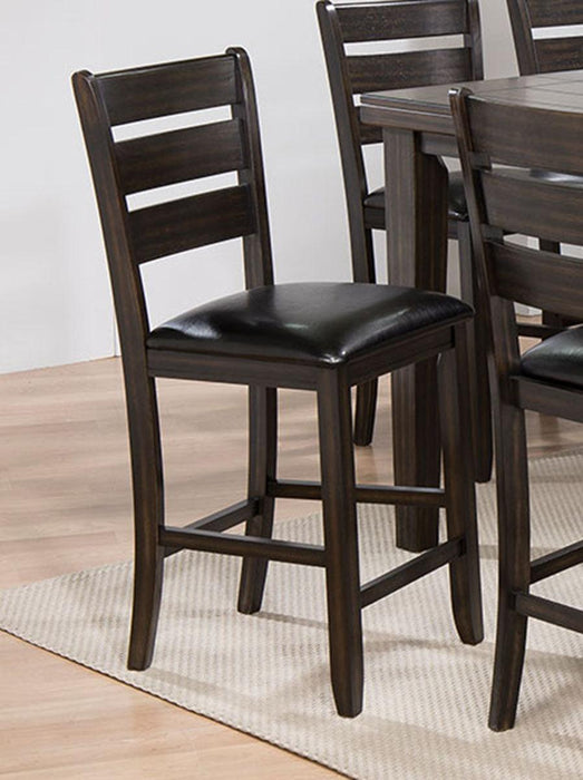 Acme Furniture Urbana Counter Height Chair in Black and Espresso (Set of 2) 74633 - Home Furniture And More (Brentwood, MD)