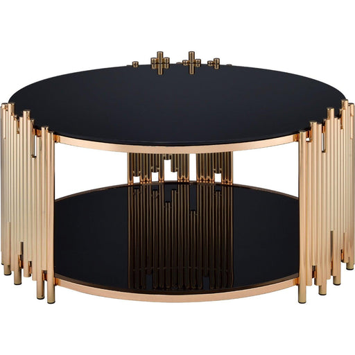 Acme Furniture Tanquin Coffee Table in Gold/Black 84490 - Home Furniture And More (Brentwood, MD)