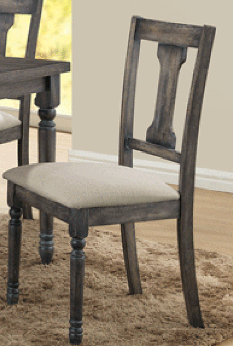 Acme Furniture Wallace Side Chair in Tan and Weathered Gray (Set of 2) 71437 - Home Furniture And More (Brentwood, MD)