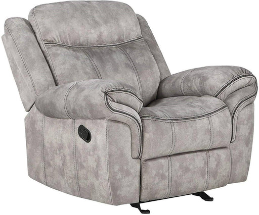 Acme Furniture Zubaida Motion Glider Recliner in 2-Tone Gray Velvet 55027 - Home Furniture And More (Brentwood, MD)