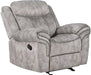 Acme Furniture Zubaida Motion Glider Recliner in 2-Tone Gray Velvet 55027 - Home Furniture And More (Brentwood, MD)