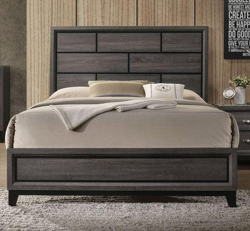 Acme Furniture Valdemar King Panel Bed in Weathered Gray 27047EK - Home Furniture And More (Brentwood, MD)