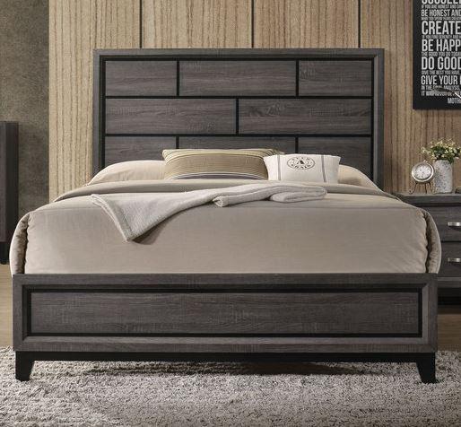 Acme Furniture Valdemar King Panel Bed in Weathered Gray 27047EK - Home Furniture And More (Brentwood, MD)