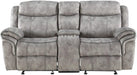 Acme Furniture Zubaida Motion Loveseat with Console in 2-Tone Gray Velvet 55026 - Home Furniture And More (Brentwood, MD)