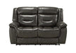 Acme Imogen Power Motion Loveseat in Gray Leather-Aire 54806 - Home Furniture And More (Brentwood, MD)