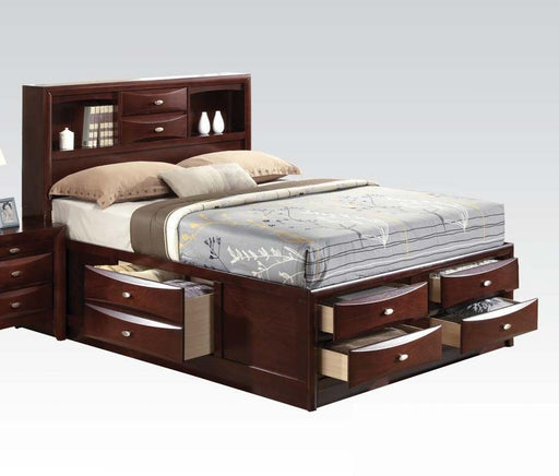 Acme Ireland King Storage Bed in Brown 21596EK - Home Furniture And More (Brentwood, MD)