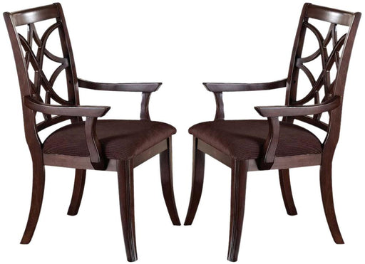 Acme Keenan Dining Arm Chairs (Set of 2) in Dark Walnut 60258 - Home Furniture And More (Brentwood, MD)
