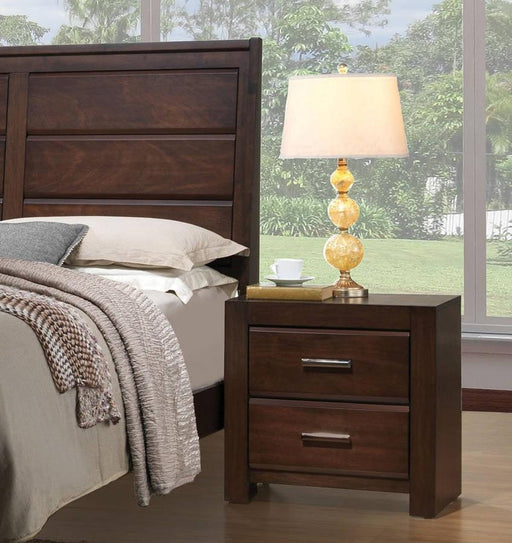 Acme Oberreit 2 Drawer Nightstand in Walnut 25793 - Home Furniture And More (Brentwood, MD)