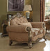 Acme Ragenardus Chair with 1 Pillow in Fabric & Vintage Oak 56032 - Home Furniture And More (Brentwood, MD)
