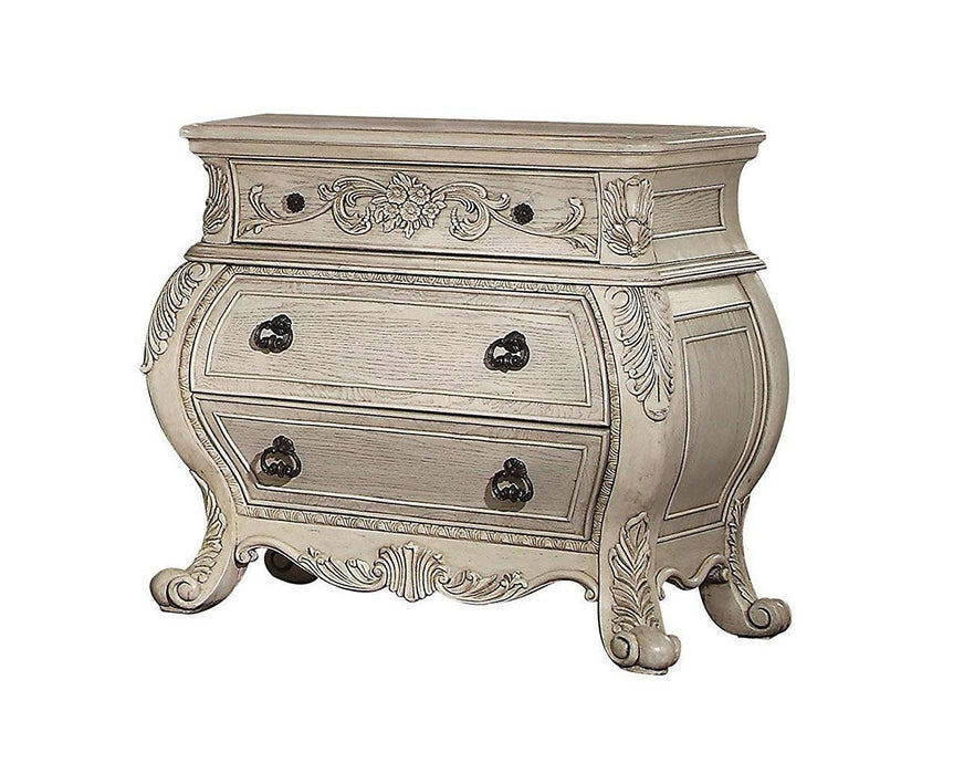 Acme Ragenardus Nightstand in Antique White 27013 - Home Furniture And More (Brentwood, MD)