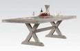 Acme Rocky Rectangular Dining Table in Gray Oak 72860 - Home Furniture And More (Brentwood, MD)